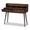Baxton Studio Disa Mid-Century Modern Walnut Brown Finished 2-Drawer Desk 142-8005 - alternate 2